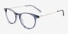 Snap Clear Blue AcetateEyeglass Frames from EyeBuyDirect, Angle View