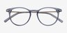 Snap Clear Blue AcetateEyeglass Frames from EyeBuyDirect, Closed View