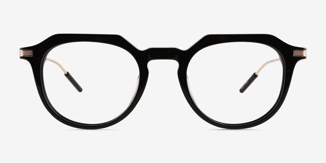 Chisle Black Gold AcétateMontures de lunettes de vue d'EyeBuyDirect, Vue de Face