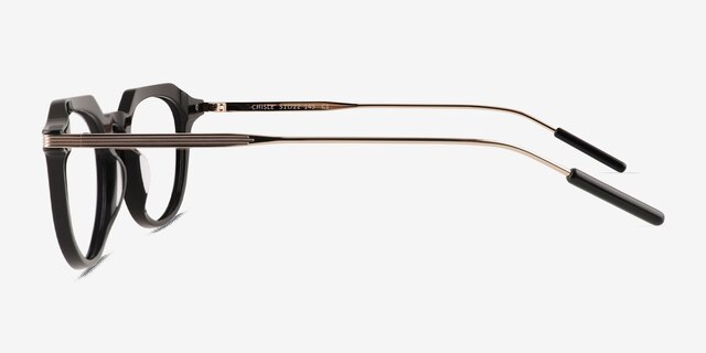 Chisle Black Gold AcétateMontures de lunettes de vue d'EyeBuyDirect, Vue de Côté