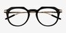 Chisle Black Gold AcétateMontures de lunettes de vue d'EyeBuyDirect, Vue Rapprochée