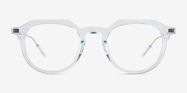 Chisle Clear Blue Silver Acetate Eyeglass Frames