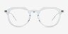 Chisle Clear Blue Silver AcetateEyeglass Frames from EyeBuyDirect, Front View