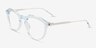 Chisle Clear Blue Silver AcetateEyeglass Frames from EyeBuyDirect, Angle View