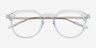 Chisle Clear Blue Silver AcetateEyeglass Frames from EyeBuyDirect, Closed View