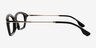 Vise Black Gold AcetateEyeglass Frames from EyeBuyDirect, Side View