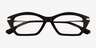 Vise Black Gold AcetateEyeglass Frames from EyeBuyDirect, Closed View