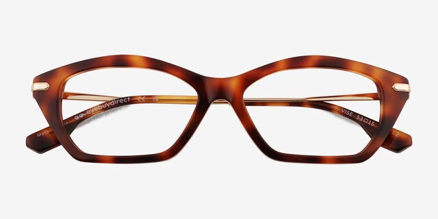 Vise Tortoise Gold AcetateEyeglass Frames from EyeBuyDirect, Closed View