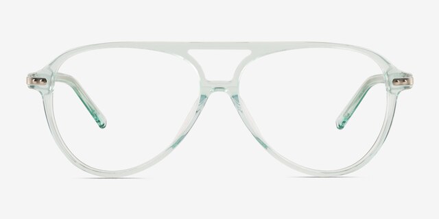 Uni Clear Green AcetateEyeglass Frames from EyeBuyDirect, Front View