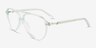 Uni Clear Green AcetateEyeglass Frames from EyeBuyDirect, Angle View