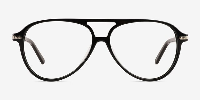 Uni Black AcetateEyeglass Frames from EyeBuyDirect, Front View