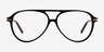 Uni Black AcetateEyeglass Frames from EyeBuyDirect, Front View