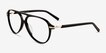 Uni Black AcetateEyeglass Frames from EyeBuyDirect, Angle View