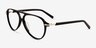 Uni Black AcetateEyeglass Frames from EyeBuyDirect, Angle View