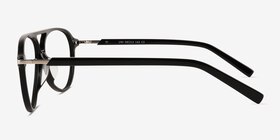 Uni Noir Acétate Montures de lunettes de vue d'EyeBuyDirect, Vue de Côté