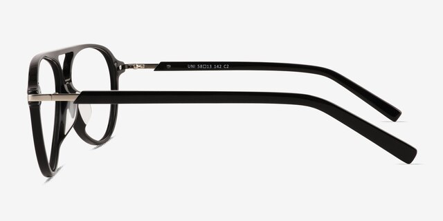 Uni Black AcetateEyeglass Frames from EyeBuyDirect, Side View