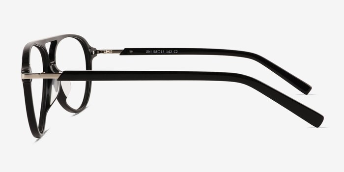 Uni Noir Acétate Montures de lunettes de vue d'EyeBuyDirect