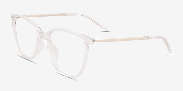 Study Clear AcetateEyeglass Frames from EyeBuyDirect, Angle View