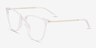 Study Clear AcetateEyeglass Frames from EyeBuyDirect, Angle View