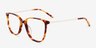 Study Brown Tortoise AcetateEyeglass Frames from EyeBuyDirect, Angle View