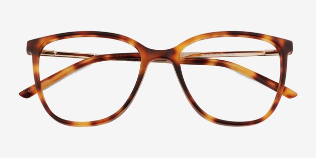 Study Brown Tortoise AcetateEyeglass Frames from EyeBuyDirect, Closed View