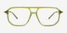 Craft Clear Green AcetateEyeglass Frames from EyeBuyDirect, Front View