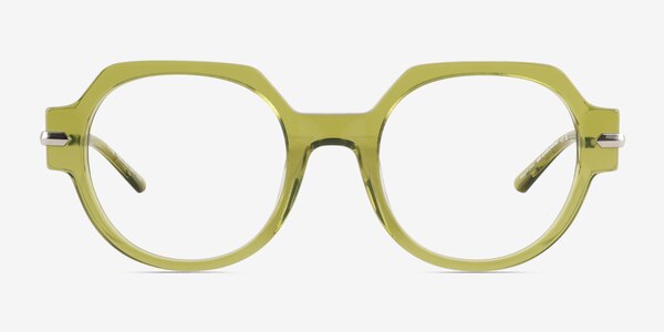 File Clear Green Acetate Eyeglass Frames