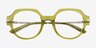 File Clear Green AcetateEyeglass Frames from EyeBuyDirect, Closed View