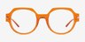 File Clear Orange AcetateEyeglass Frames from EyeBuyDirect, Front View