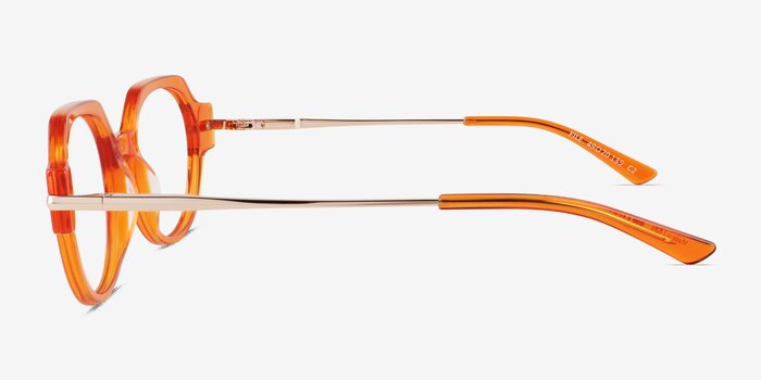 File Clear Orange Acetate Eyeglass Frames from EyeBuyDirect