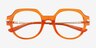 File Clear Orange AcetateEyeglass Frames from EyeBuyDirect, Closed View