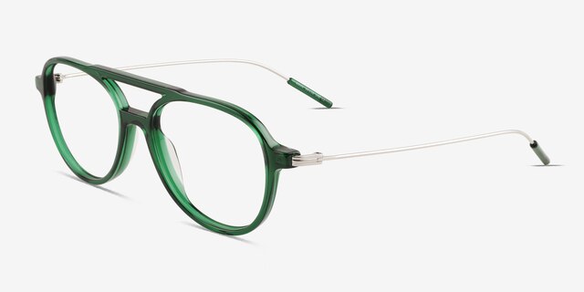 Anvil Clear Green AcetateEyeglass Frames from EyeBuyDirect, Angle View