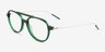 Anvil Clear Green AcetateEyeglass Frames from EyeBuyDirect, Angle View