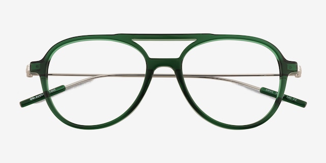 Anvil Clear Green AcetateEyeglass Frames from EyeBuyDirect, Closed View