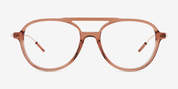 Anvil Clear Brown Acetate Eyeglass Frames from EyeBuyDirect