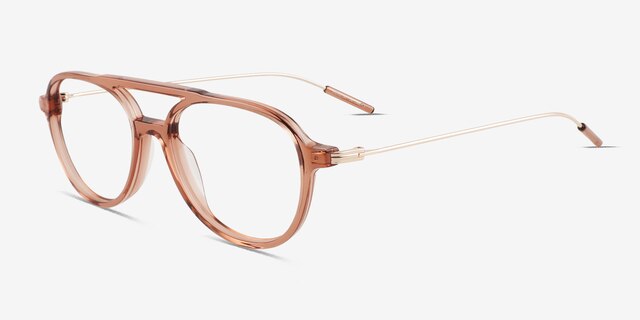 Anvil Clear Brown AcetateEyeglass Frames from EyeBuyDirect, Angle View