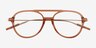 Anvil Clear Brown AcetateEyeglass Frames from EyeBuyDirect, Closed View