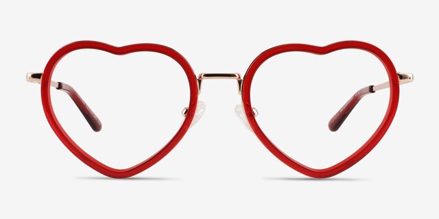 Loving Red AcetateEyeglass Frames from EyeBuyDirect, Front View