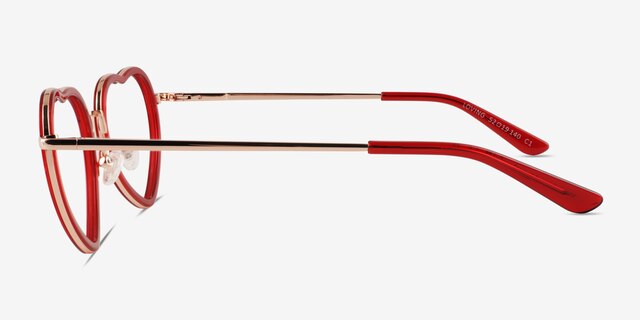 Loving Red AcetateEyeglass Frames from EyeBuyDirect, Side View