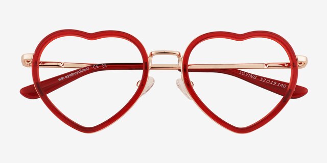 Loving Red AcetateEyeglass Frames from EyeBuyDirect, Closed View