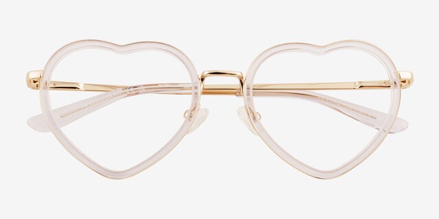 Loving Transparent AcétateMontures de lunettes de vue d'EyeBuyDirect, Vue Rapprochée