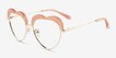 Soulmate Pink AcetateEyeglass Frames from EyeBuyDirect, Angle View
