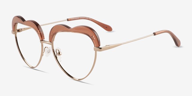Soulmate Brown AcetateEyeglass Frames from EyeBuyDirect, Angle View