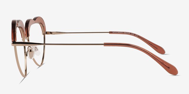 Soulmate Brown AcetateEyeglass Frames from EyeBuyDirect, Side View