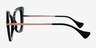 Swallowtail Black AcetateEyeglass Frames from EyeBuyDirect, Side View