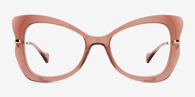 Swallowtail Coral AcetateEyeglass Frames from EyeBuyDirect, Front View