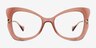 Swallowtail Coral AcetateEyeglass Frames from EyeBuyDirect, Front View