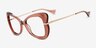 Swallowtail Coral AcetateEyeglass Frames from EyeBuyDirect, Angle View