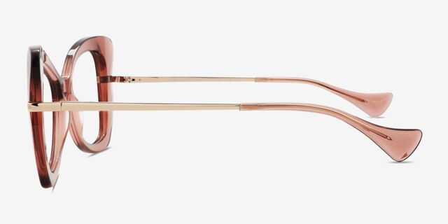 Swallowtail Coral AcetateEyeglass Frames from EyeBuyDirect, Side View