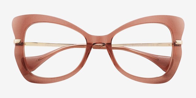 Swallowtail Coral AcetateEyeglass Frames from EyeBuyDirect, Closed View